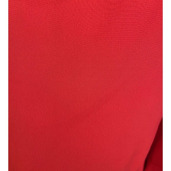 Alexis Shirt Blouse Red Ruffle Long Sleeve Size Extra Small XS - Picture 3 of 5